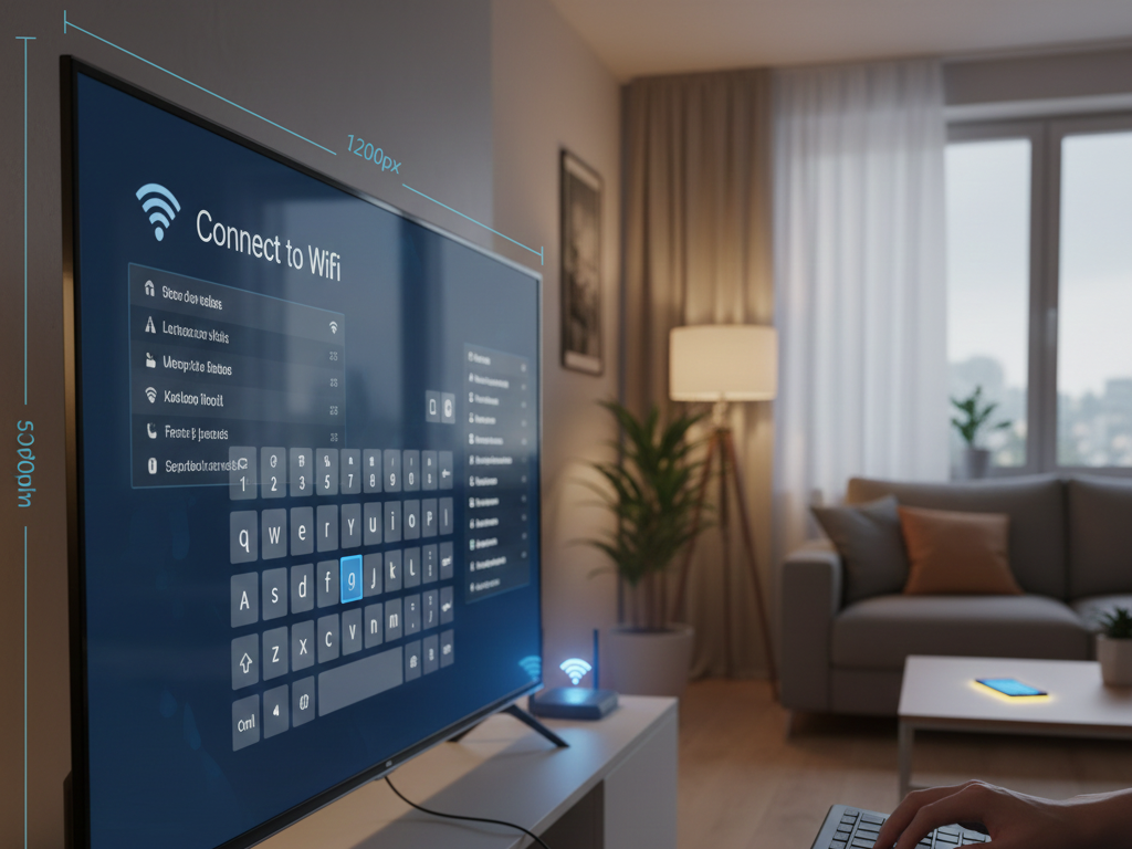 Connecting a Smart TV to WiFi without using a remote control.