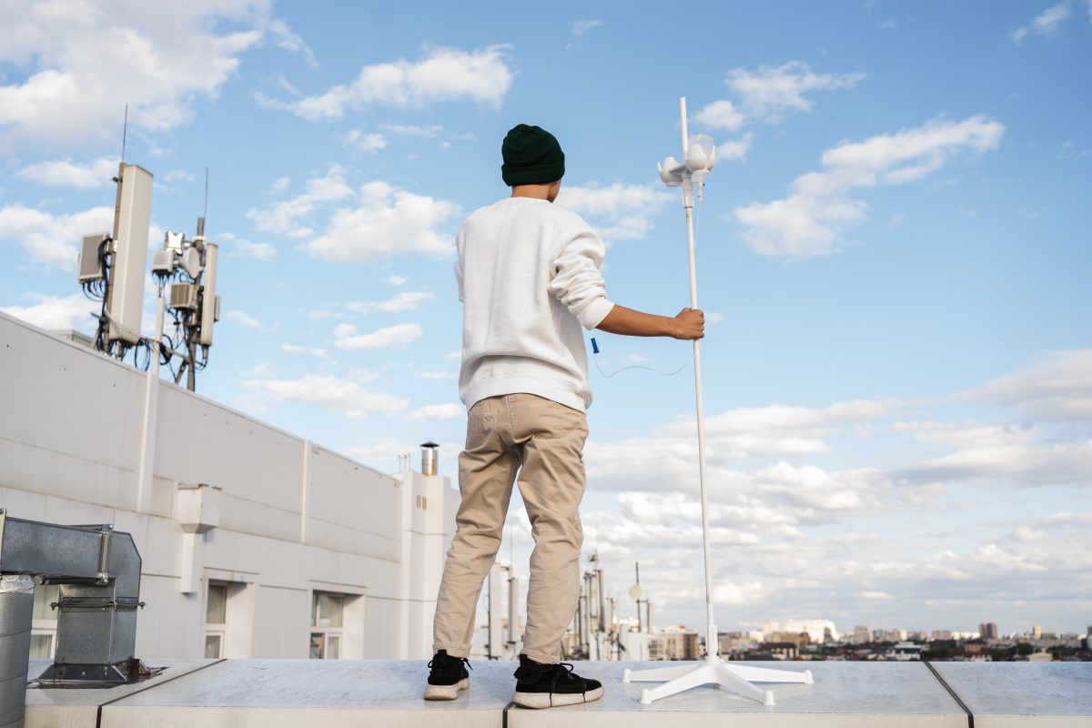 TV antenna installation